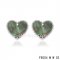 Fake Van Cleef & Arpels Sweet Alhambra Heart White Earrings,Brown Mother-Of-Pearl